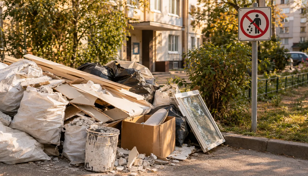 Мусор после ремонта и правила благоустройства: чего нельзя делать на территории