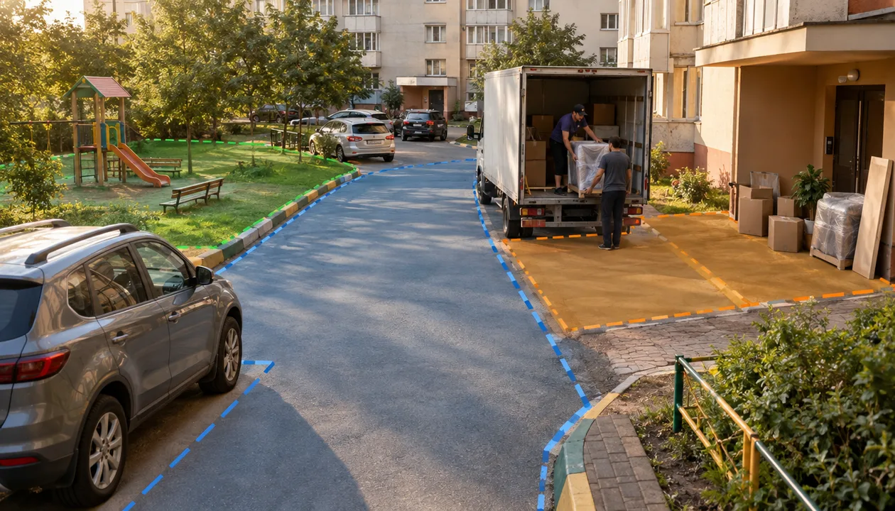 Что считается занятым двором на объекте: границы, проезды, площадки